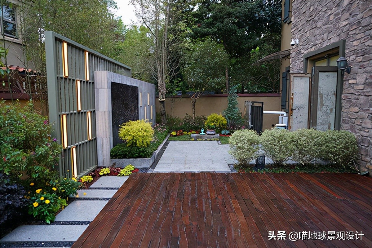 60平方别墅庭院效果图大全,60款优秀的别墅庭院创意背景景墙