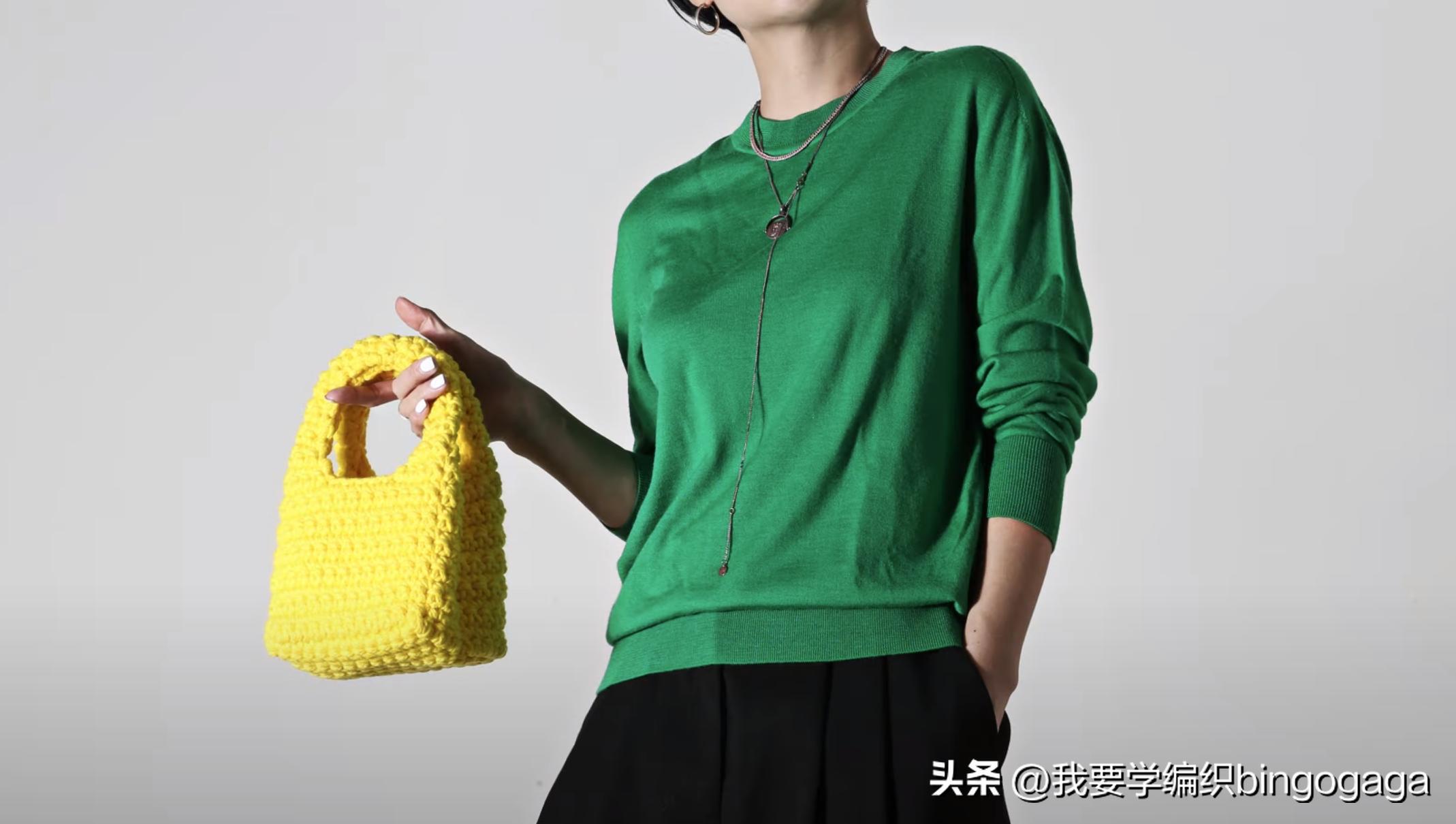 小单肩包教程简单又漂亮,学钩小包包的视频教程