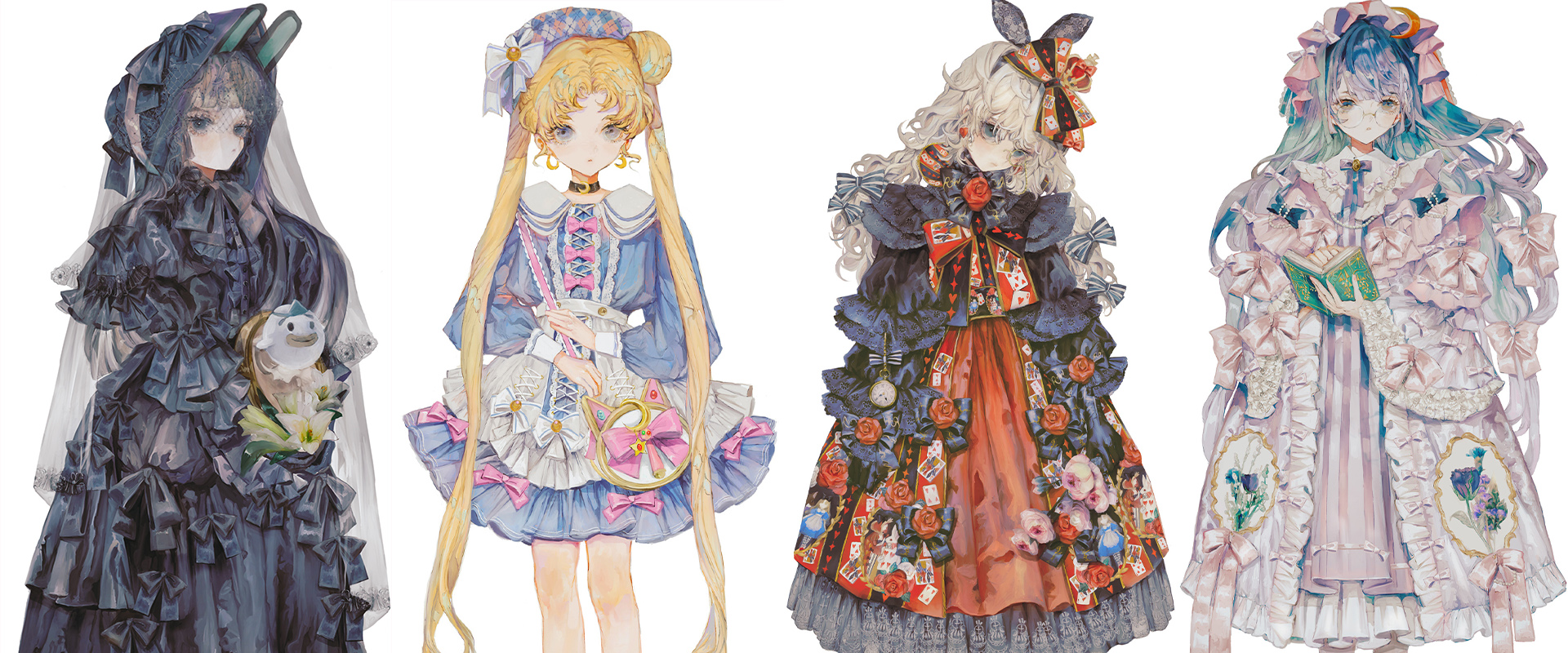 二次元服装绘画,二次元少女绘画教程动漫可爱