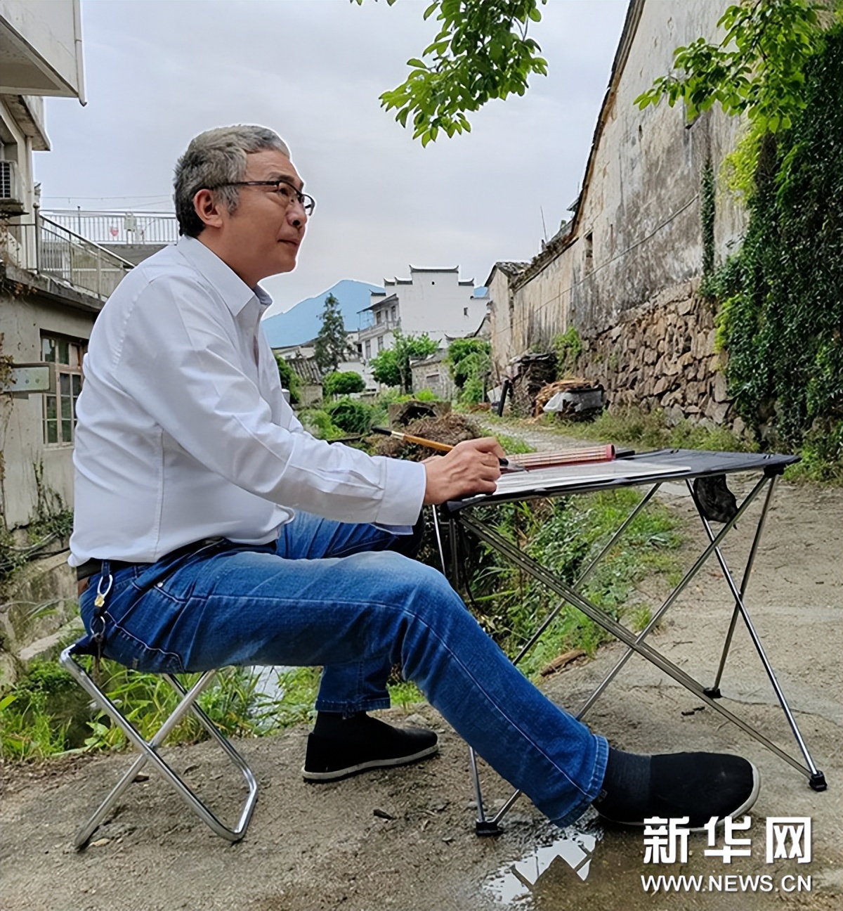 泾县中国山水画,泾县风景写生