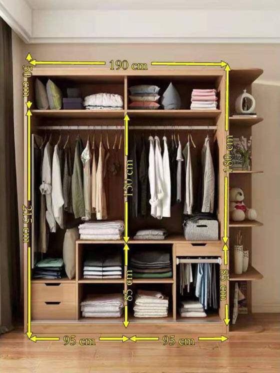 定制衣柜的尺寸一般是多少,各种衣柜定制板材报价