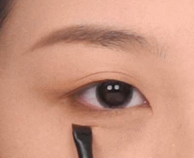 3ceovertake内双肿眼泡眼妆教程,单眼皮肿眼泡内双下垂眼妆画法