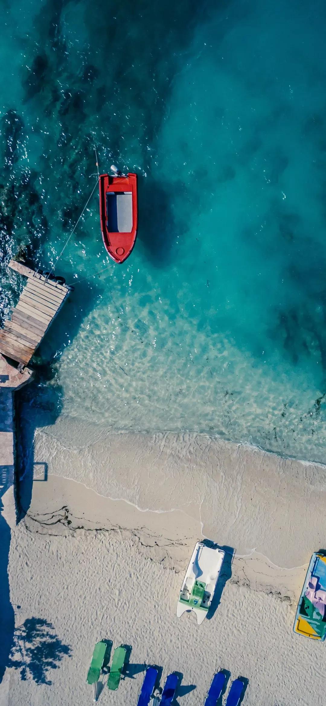 大海壁纸｜大海边，守候朝霞，聆听海浪的乐章