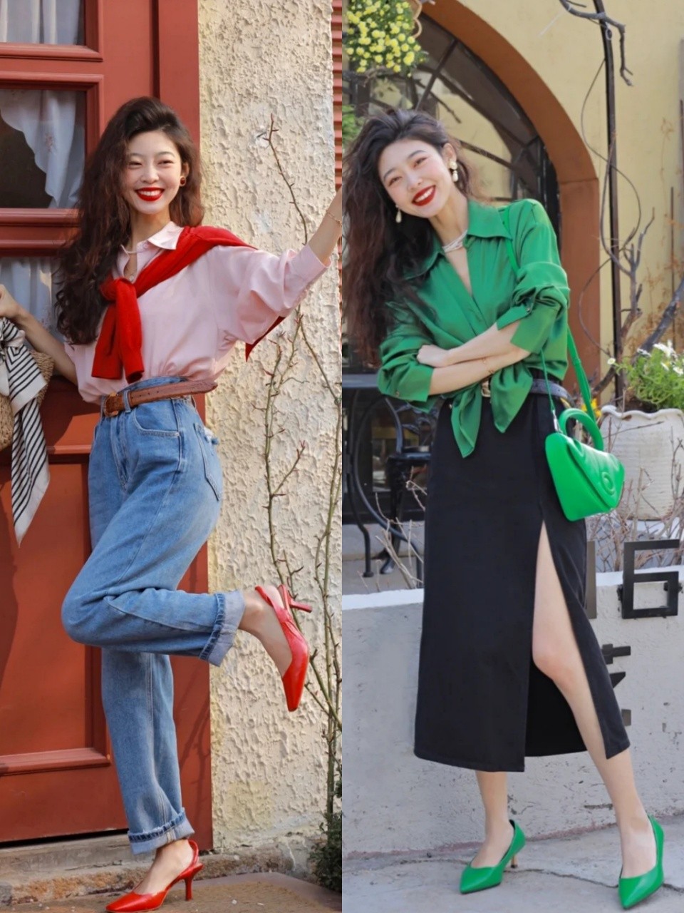 早秋衬衫这样穿简约时髦超撩人,长袖子衬衫怎么穿好看又有范