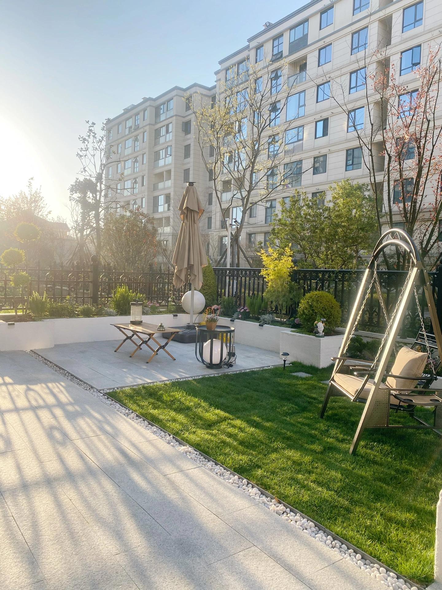 一楼小院简易小花园,100平米小院简单改造图