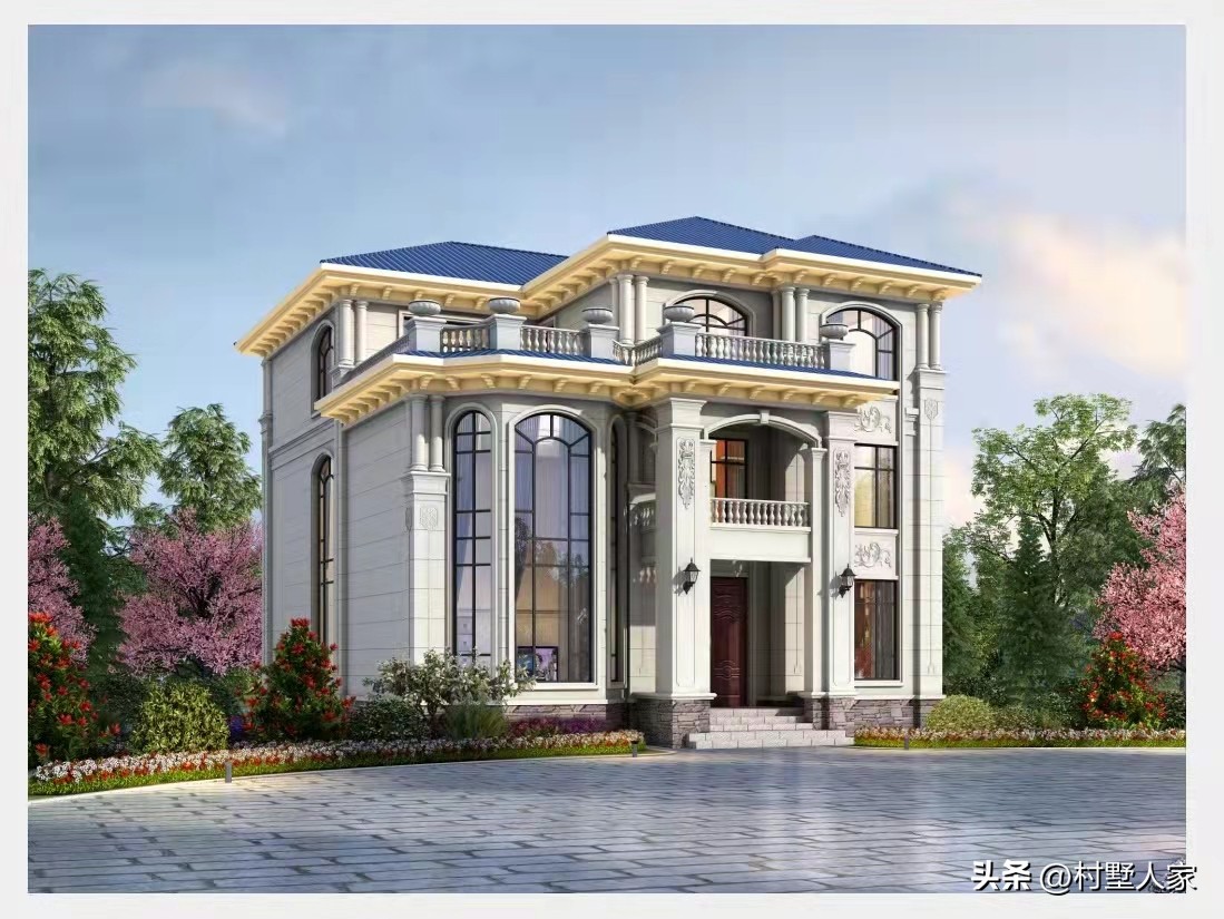 现代简约风自建房三层半别墅,2023最新款现代三层别墅屋内设计