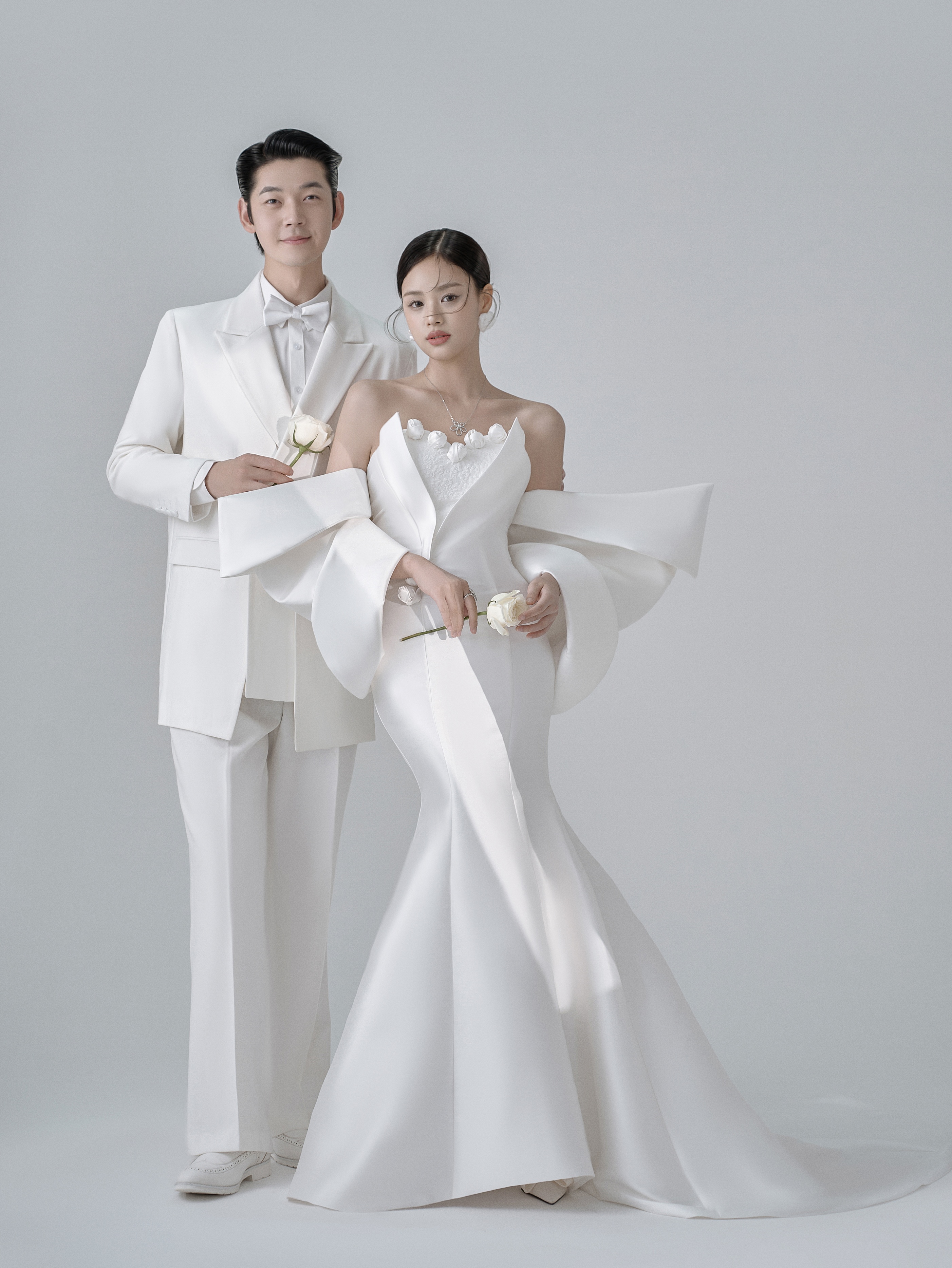 唯美韩式简约时尚风格婚纱照,韩式光影婚纱照