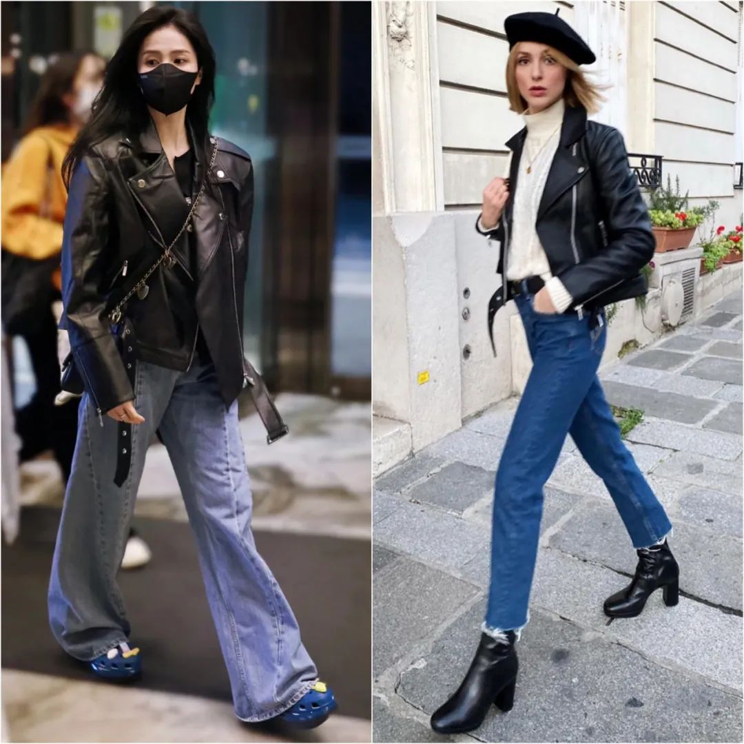 洋气气质皮夹克,皮夹克穿出高级风