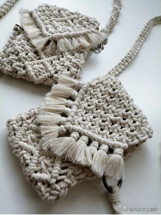 自己用绳子编一个东西,绳子编小包教程