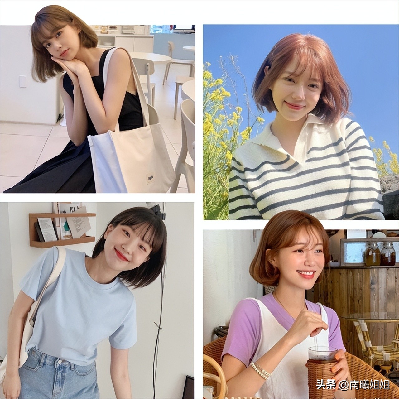 30-40岁圆脸过肩发型减龄短发图片,圆脸发型女2020流行发型过肩