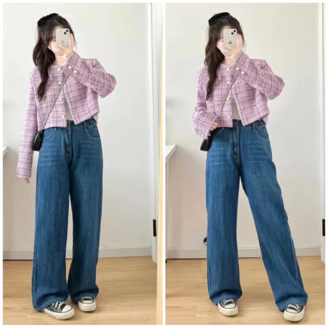 香芋紫小香风外套搭配什么裤子女,香芋紫短外套搭配什么裤子好看