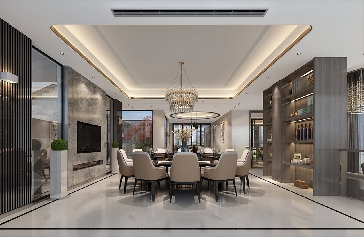 陕西关中民居庭院设计效果图,陕西农村新中式别墅庭院设计