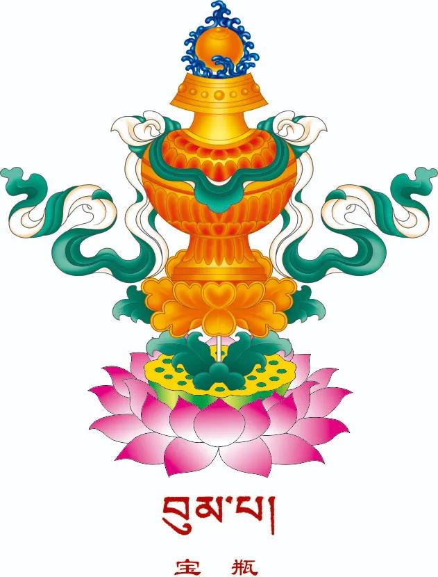 八宝图纹,藏画吉祥八宝