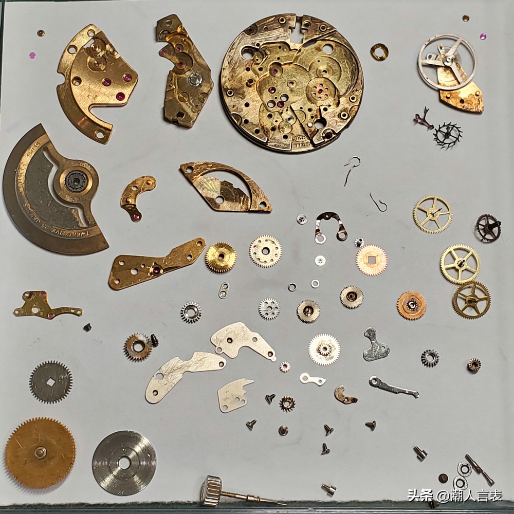 英纳格手表机芯保养全过程,英纳格1145机芯