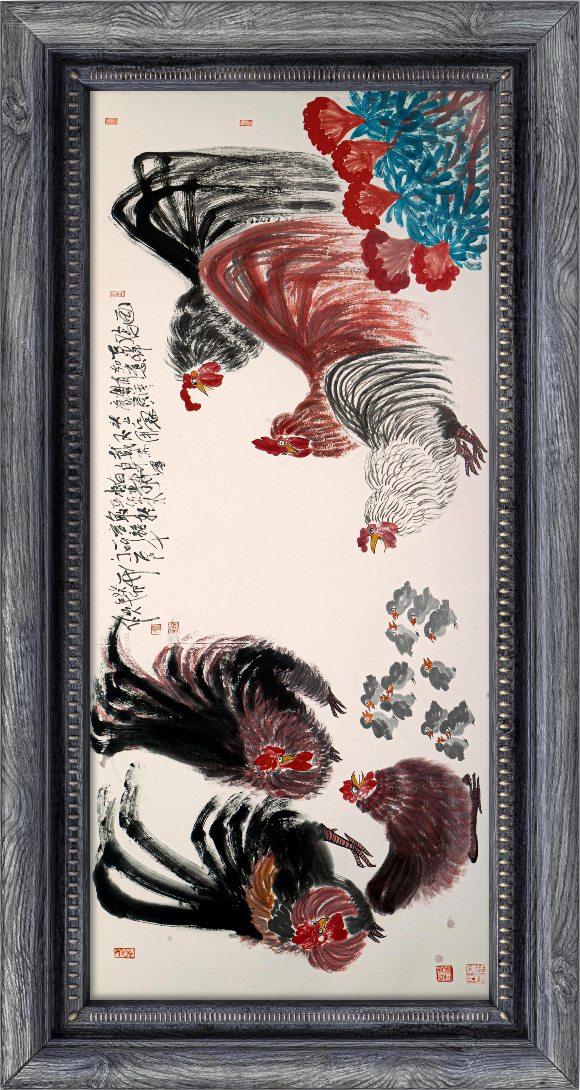 《鸡家族的故事》—朱祖国写意画的中国亮度