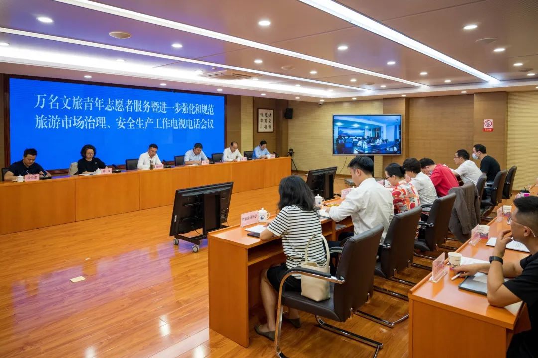 云南省万名文旅青年志愿者服务暨进一步强化和规范旅游市场治理、安全生产工作电视电话会议召开