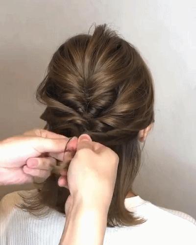 简单又酷又飒的发型中长发编发,干脆利索的中长发编发