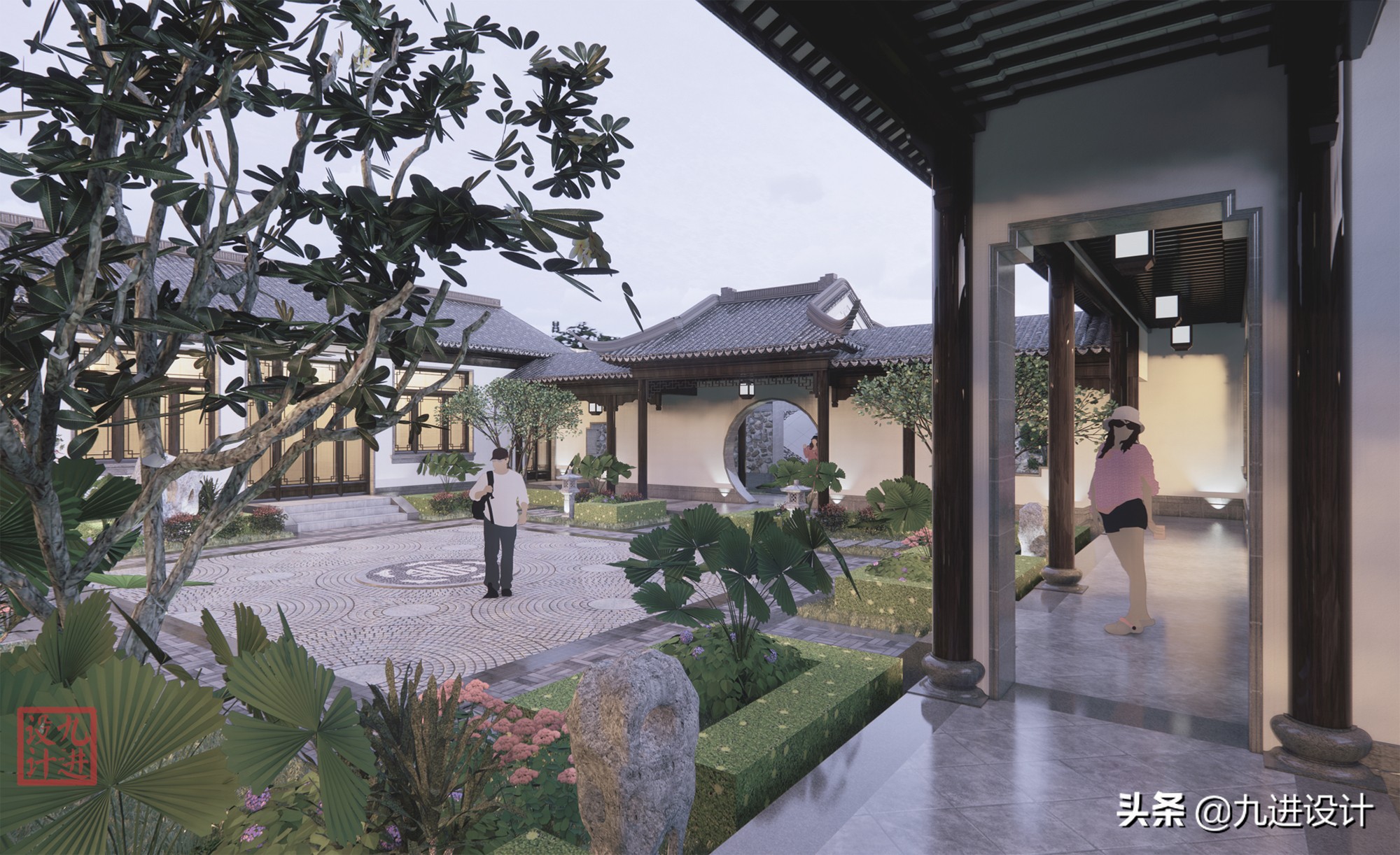 中式建筑以院为中心,中式院子诗意的生活场景