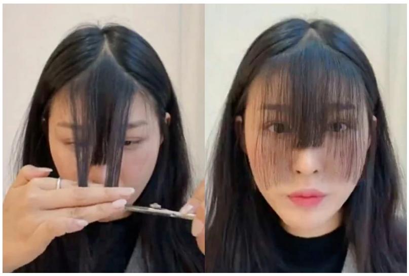 剪刘海教程教发型师,超简单在家就可以剪的刘海