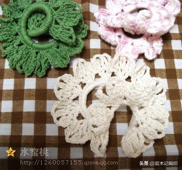 迷你发圈钩编教程,毛线发圈的各种钩法看合集
