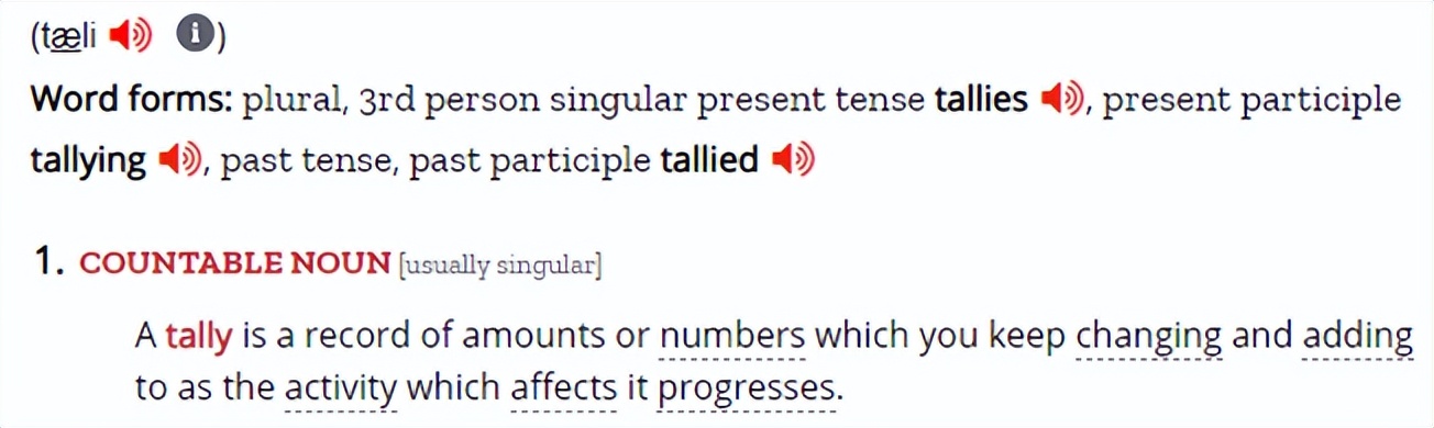 计数记数,计数表英语