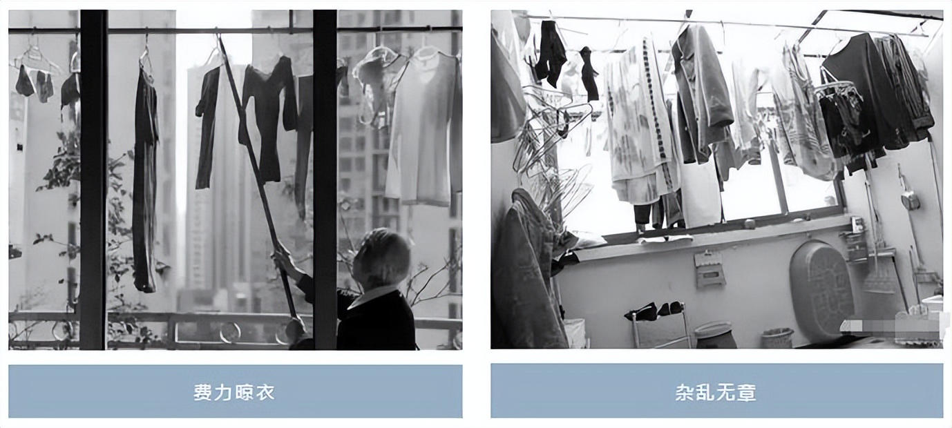 阳台蜂窝板吊顶晾衣机,吊顶安装晾衣架示意图