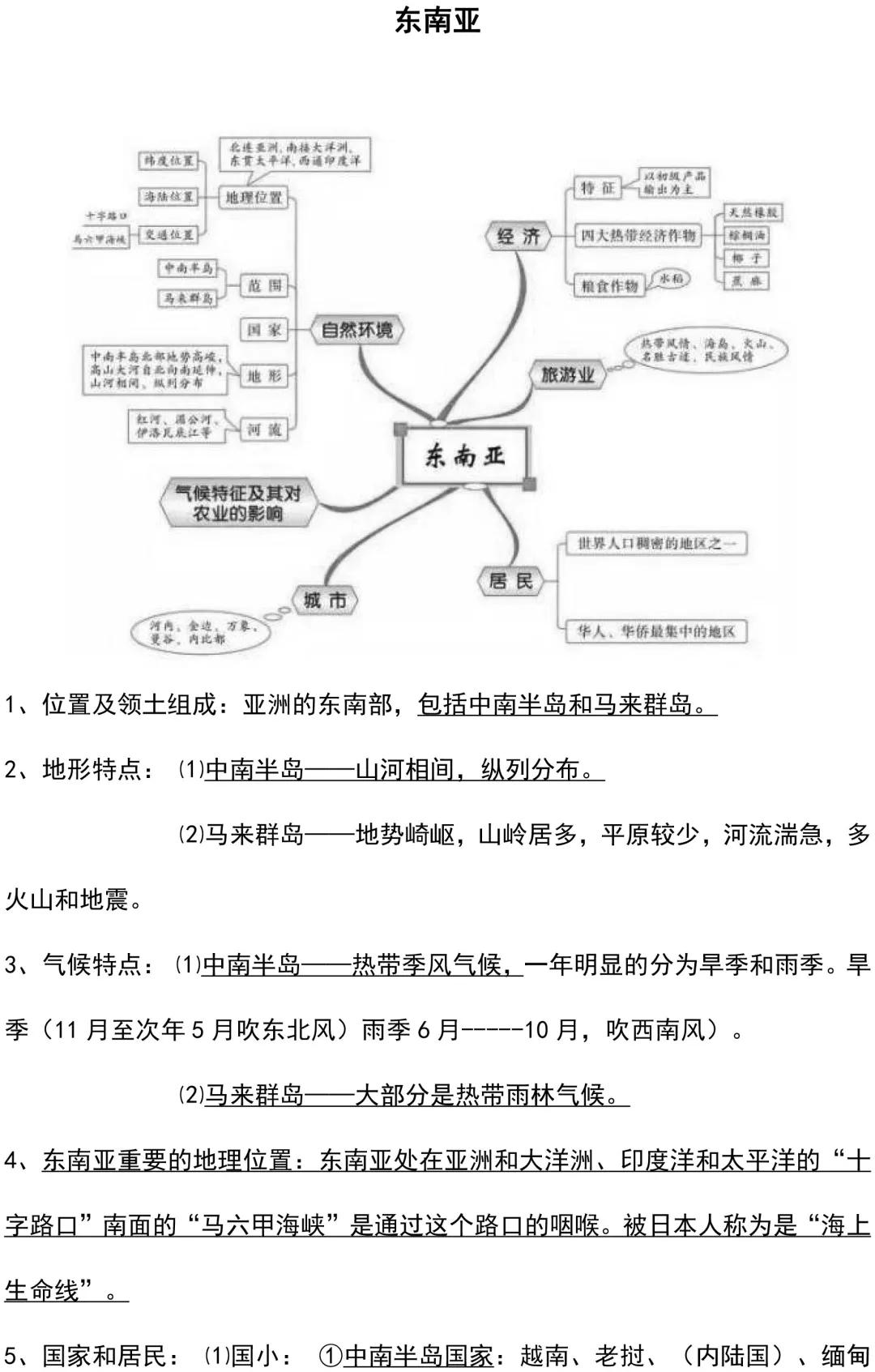寒假预习！人教版七年级下册地理知识汇总，提前预习，新学期不慌
