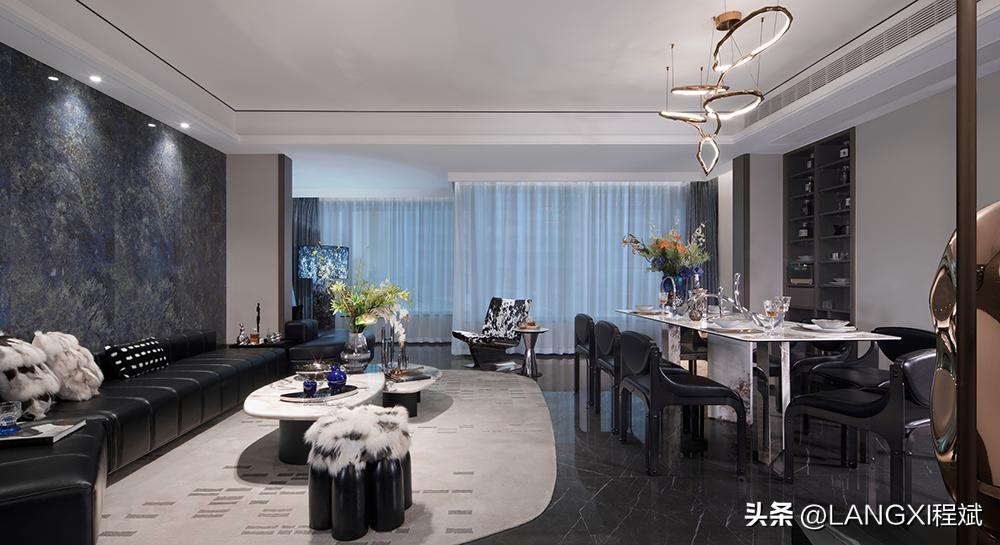 350平轻奢样板房,350平大平层样板间