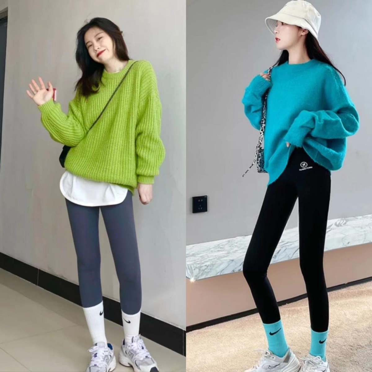 这个秋天就这样穿搭鲨鱼裤,这是我见过最潮的搭配