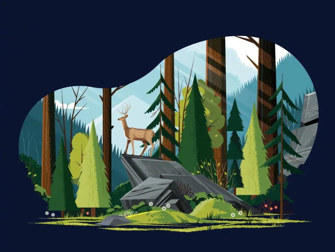 一组极具个人风格的插画,一组很有意境的插画