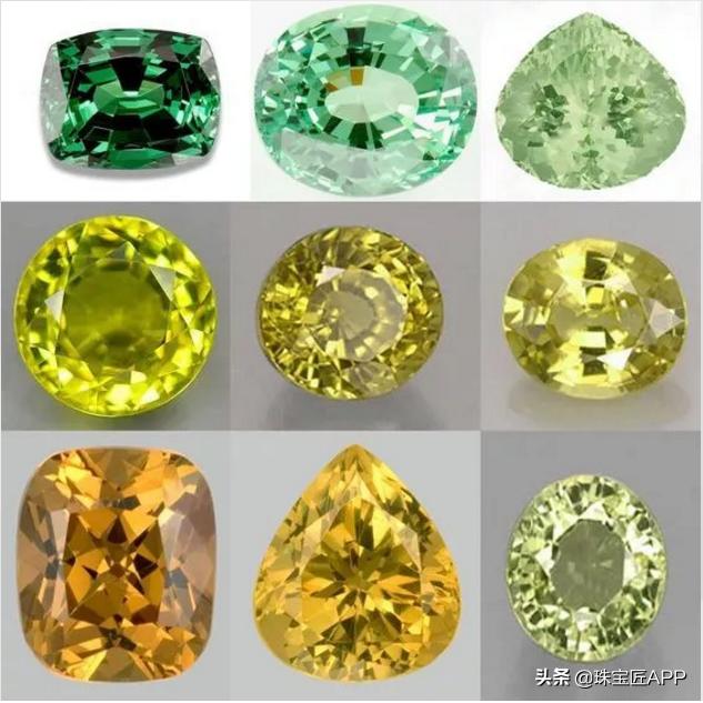 四种宝石图片大全,各种宝石黄色