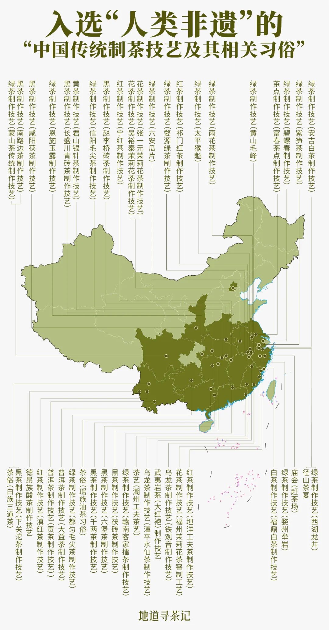 史上最全“中国传统制茶技艺及其相关习俗”展示，建议收藏！