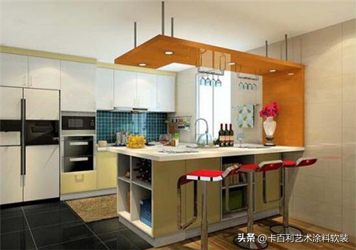 厨房爵士白效果图,橱柜漆效果图大全