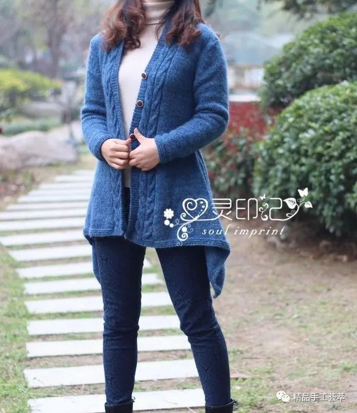 迷人的“蝶翼”大牌春秋外套的详细织法教程