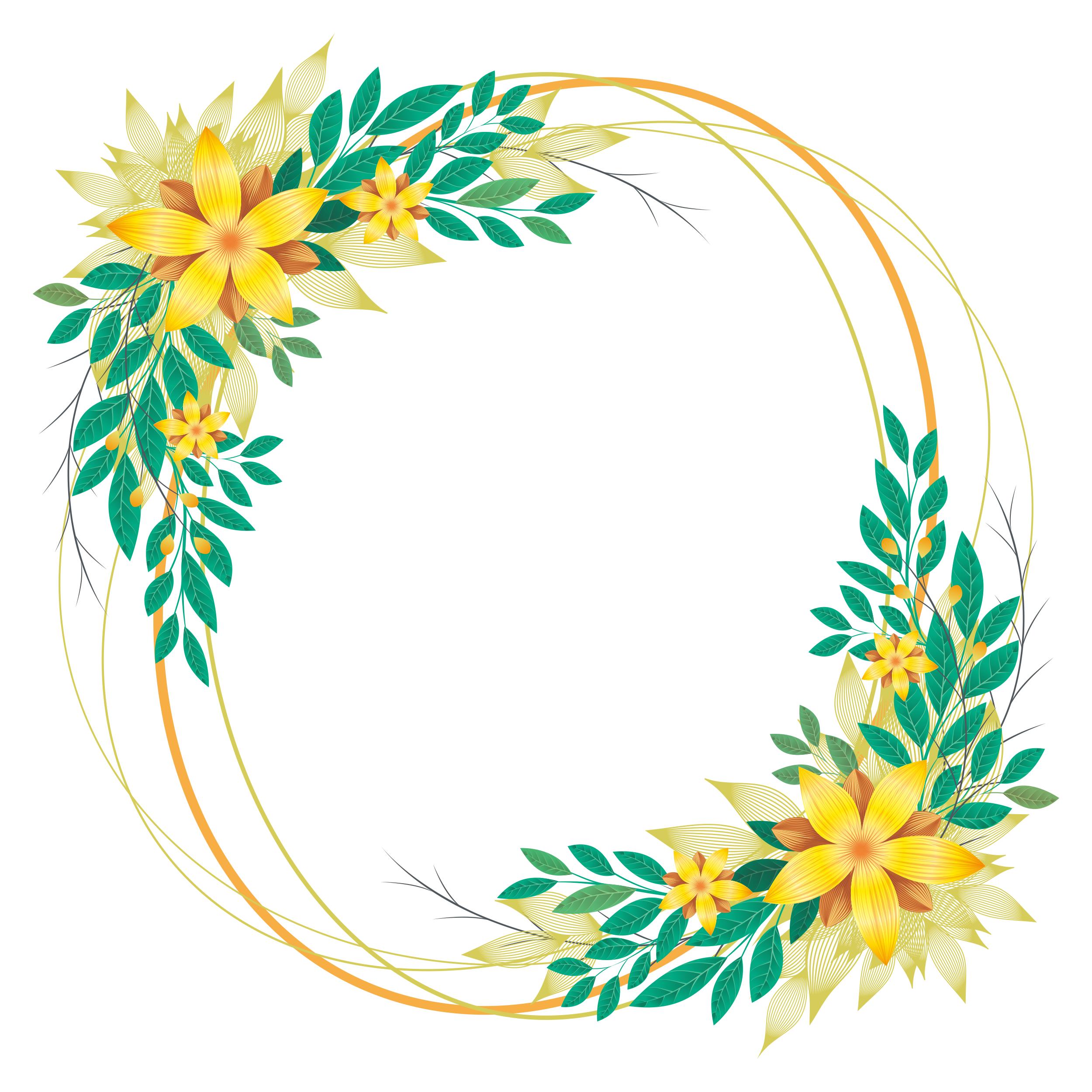 漂亮的彩色边框图片大全,好看的绿叶边框