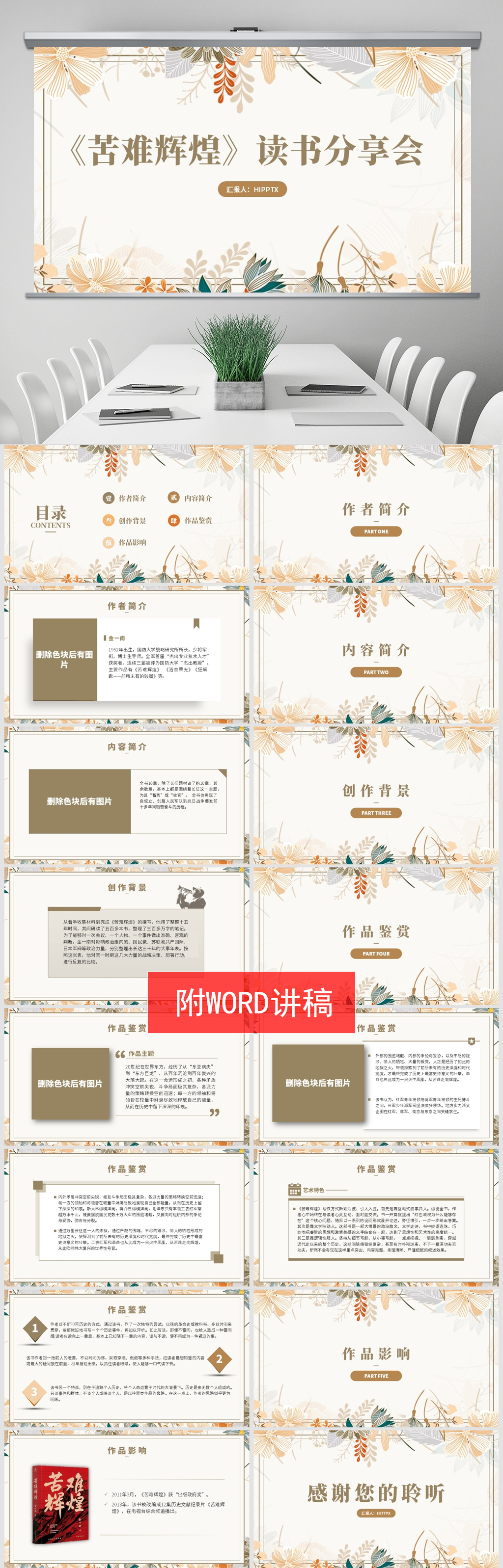 苦难辉煌读书分享会演讲比赛,苦难辉煌读书分享稿图文