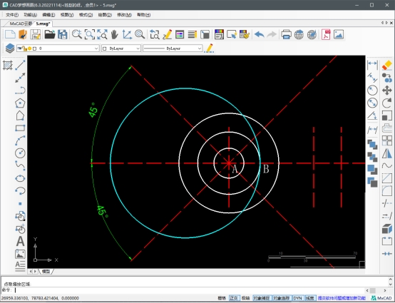cad重复圆绘制机械图形,cad快速生成多个圆