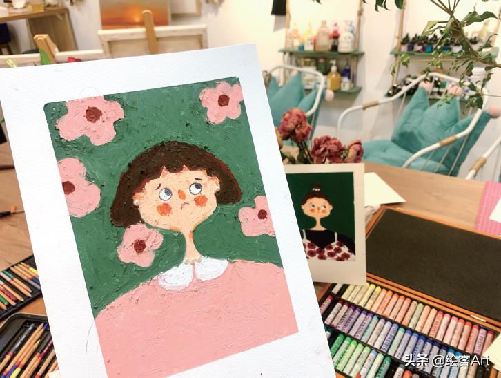 治愈了一切的不可爱图片,油画棒森系小清新插画