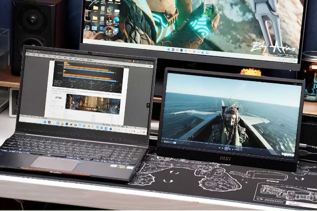 笔记本组双屏，NS打游戏，微星PROMP161便携显示器使用心得