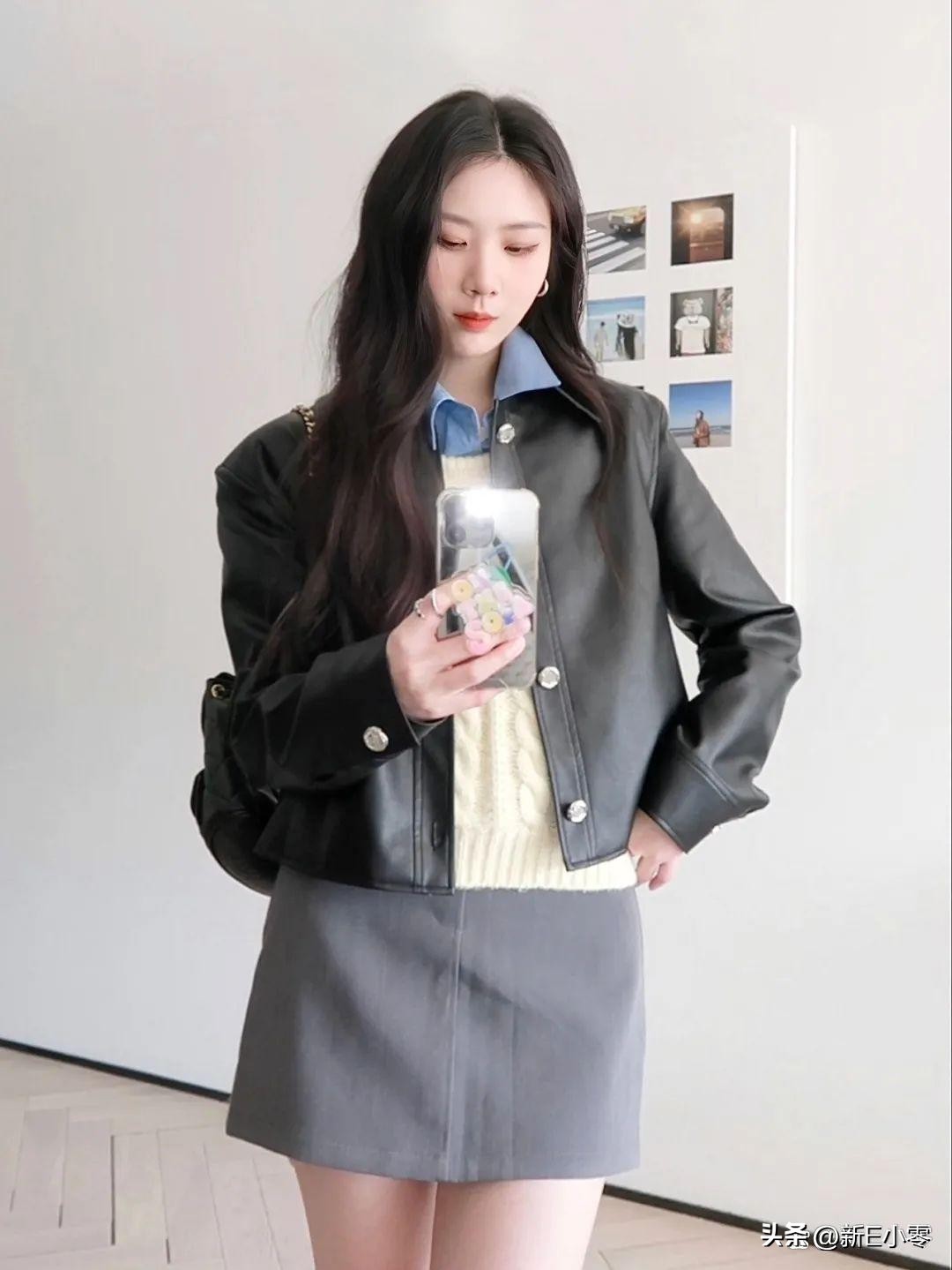 早春oversize皮衣,春装大码外套胖mm早春皮衣