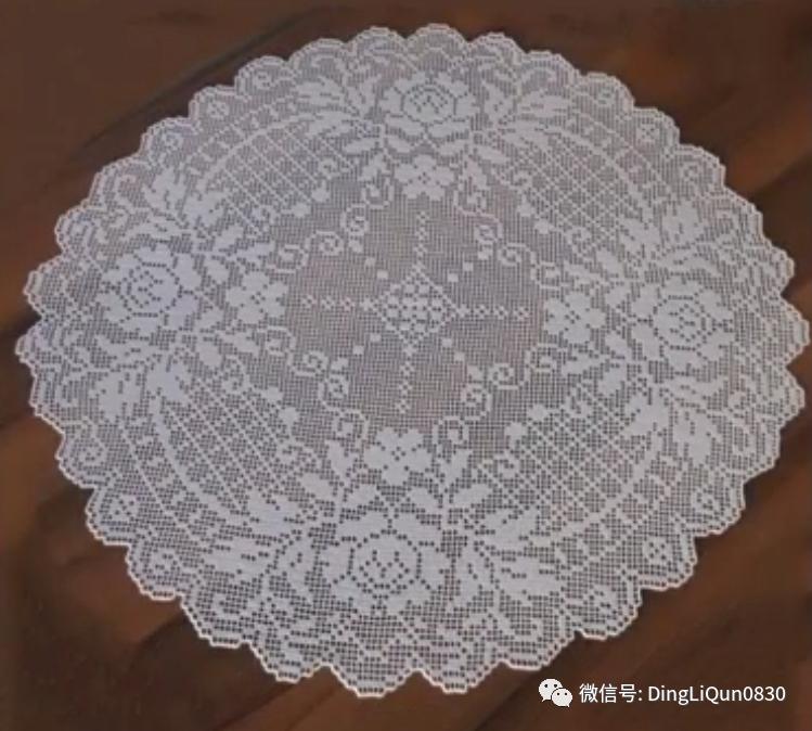 针织桌布图案大全图解,编织桌布图案花边
