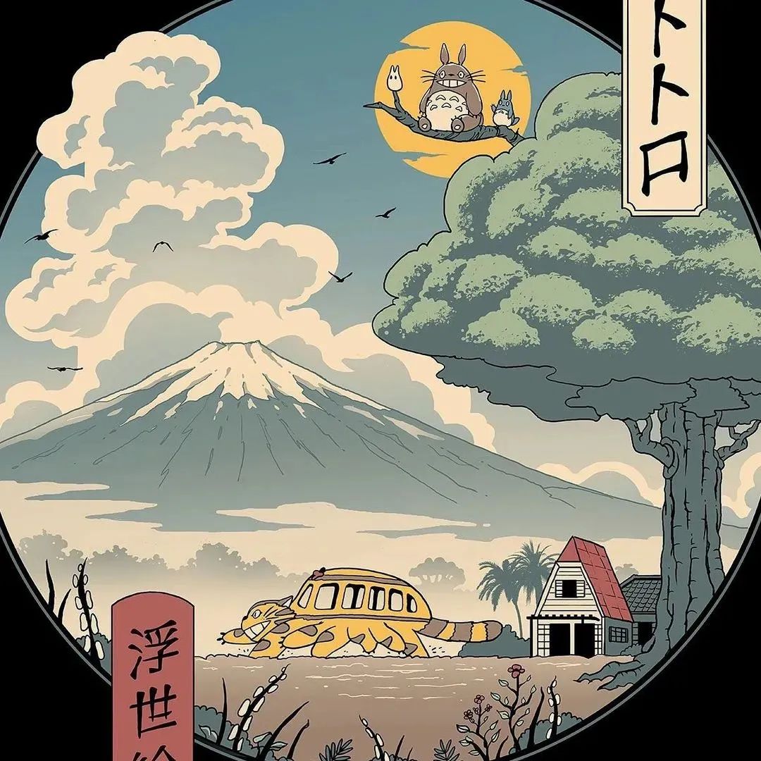 浮世绘动漫插画,菲律宾著名插画师作品