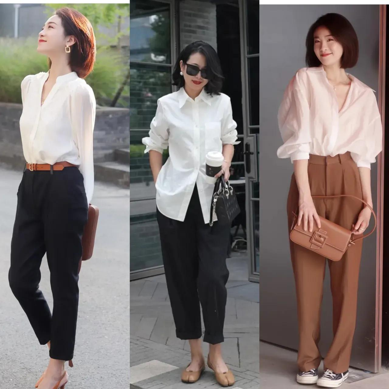 经典的白衬衫如何一衣多穿,白衬衫怎样穿出来时髦感