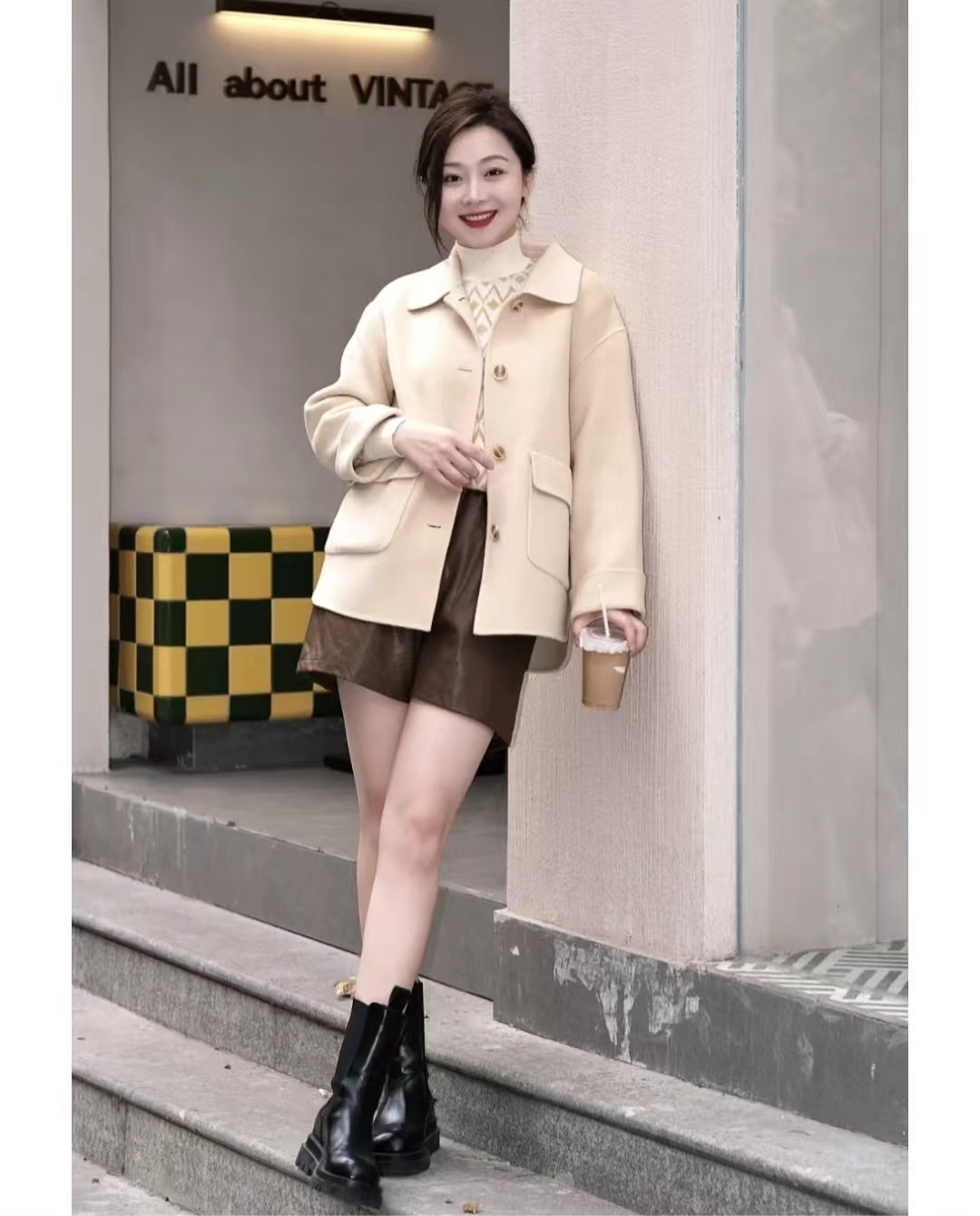 大衣30种穿搭方法,秋冬实用保暖大衣穿搭图片