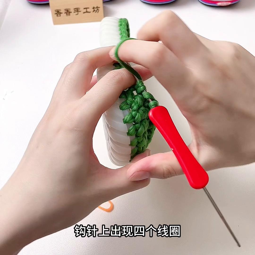 布条线镂空款单鞋教程2#布条线后跟