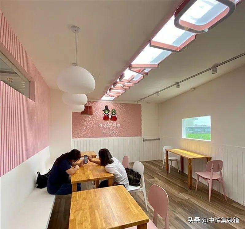 集装箱咖啡厅|糖分超标！夫妇合创韩系梦幻粉嫩货柜屋