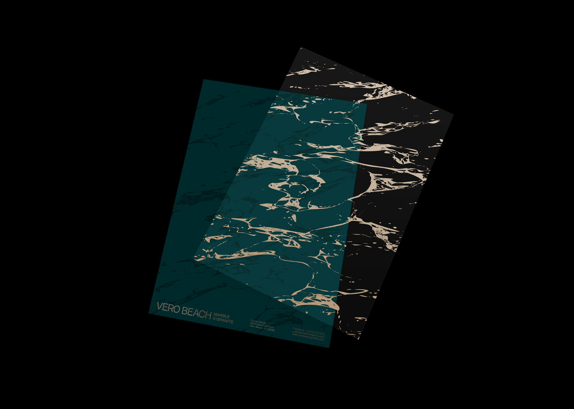 VI品牌设计：“抽象化”——VeroBeachMarbleGranite大理石品牌