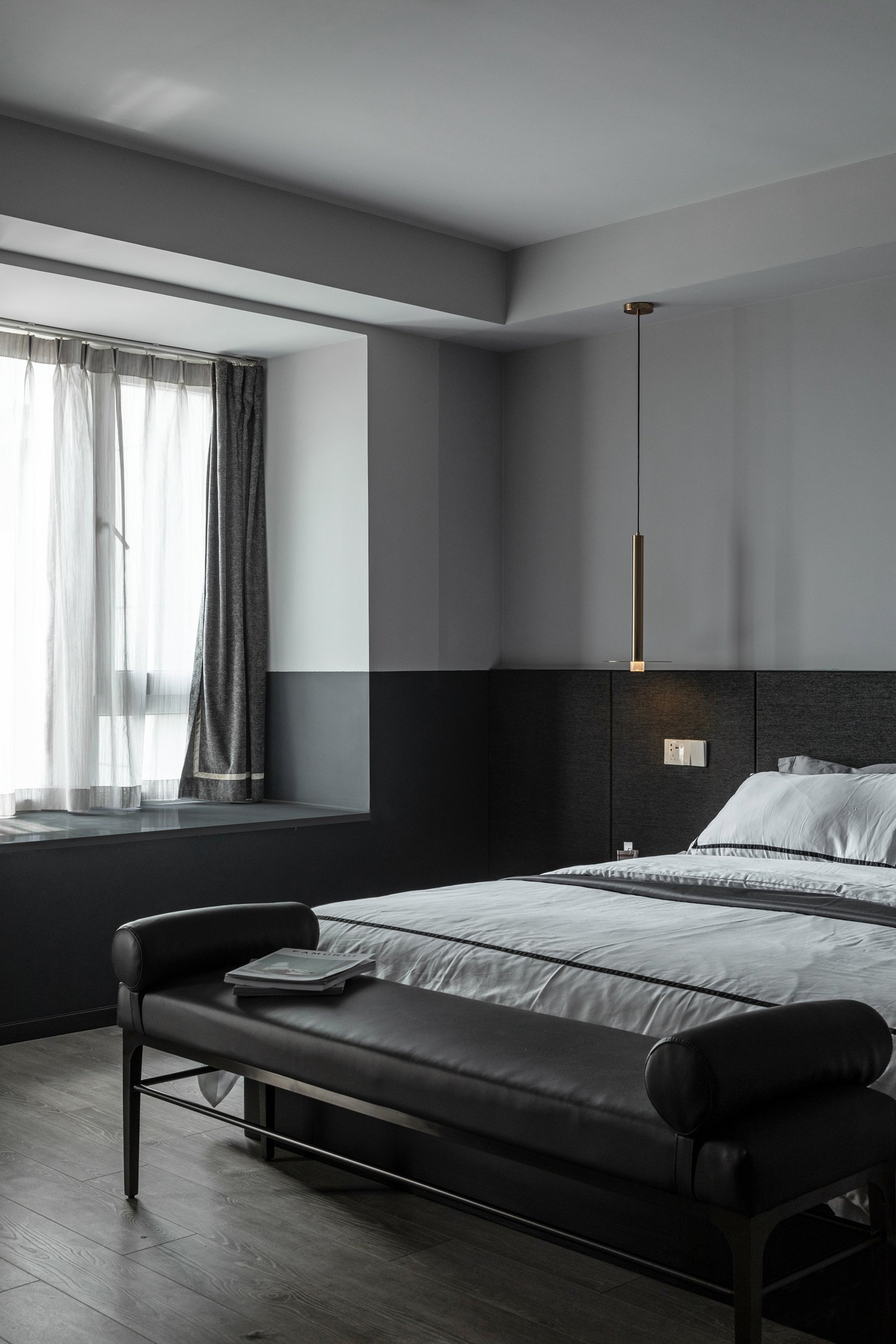 100平方早餐店极简装修黑白灰店铺,2021黑白灰极简风格装修效果图