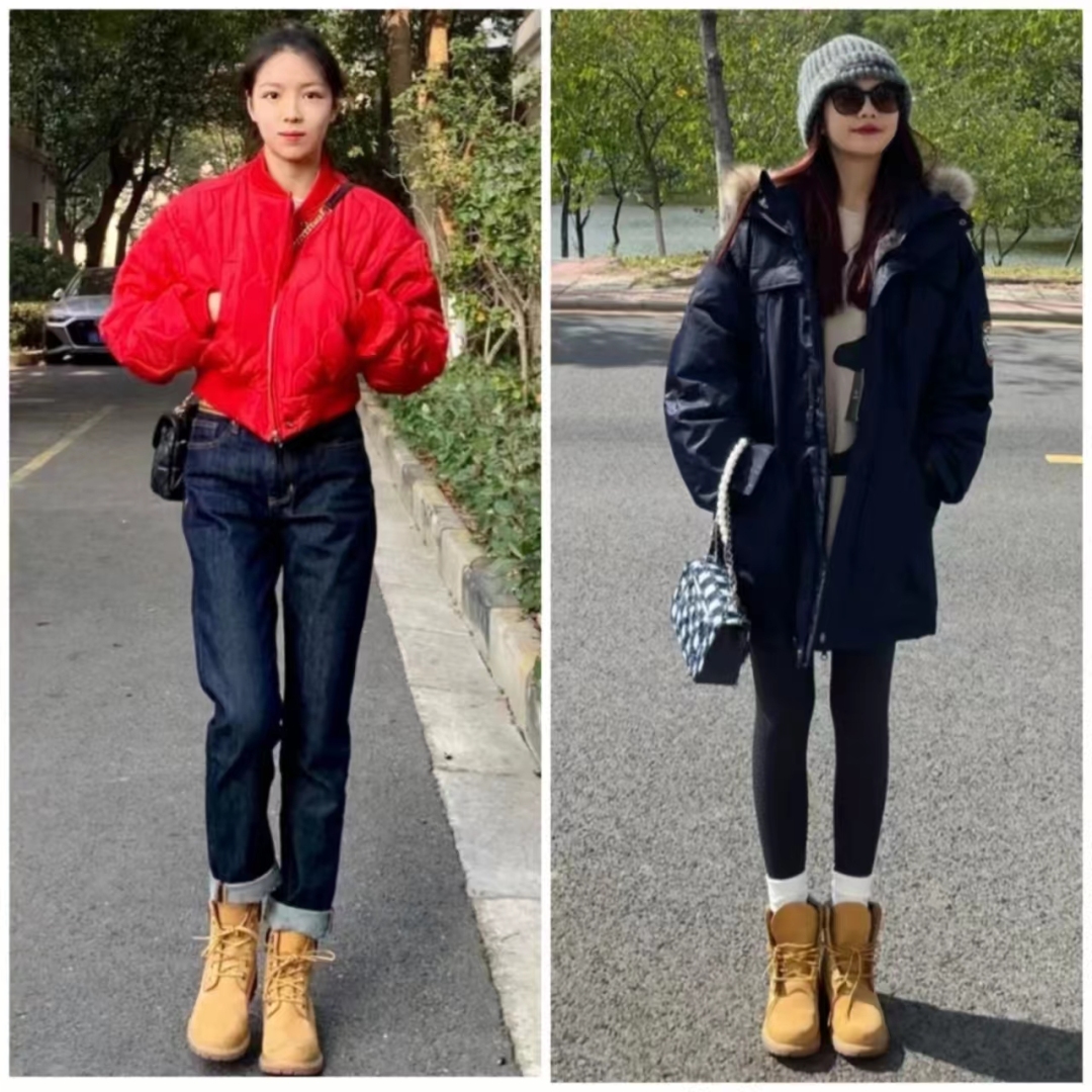 马丁靴的正确搭配图秋冬,穿长腿马丁靴配什么裤子好看