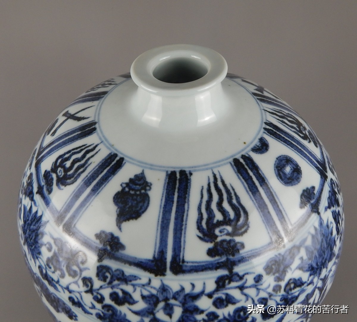 元青花萧何月下追韩信梅瓶全图,元青花萧何月下追韩信大梅瓶